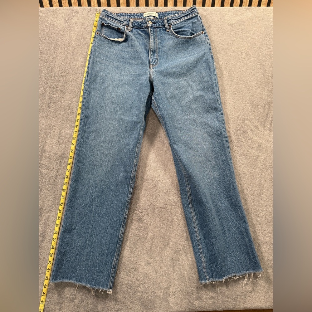 Abercrombie & Fitch the 90’s Relaxed Jean High Rise Curve Love Womens 32/14R